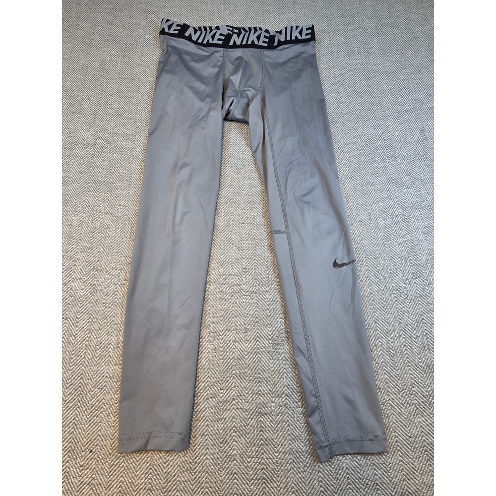 Nike Pro Dri-FIT Compression Tights Mens Medium Grey Athletic Training Leggings